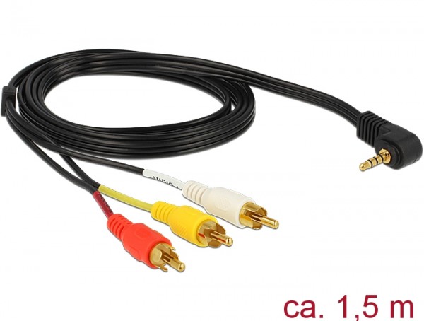 Audio Video Cable 90° para Panasonic VDR-D250